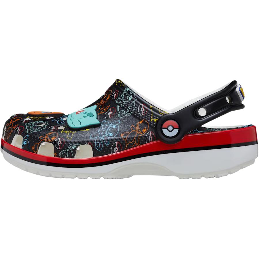 Pokemon x Crocs Classic Clog Устойчивые к истиранию Низкие Детские Кроксы Черные Для Младенцев и Малышей 25-26 чёрный