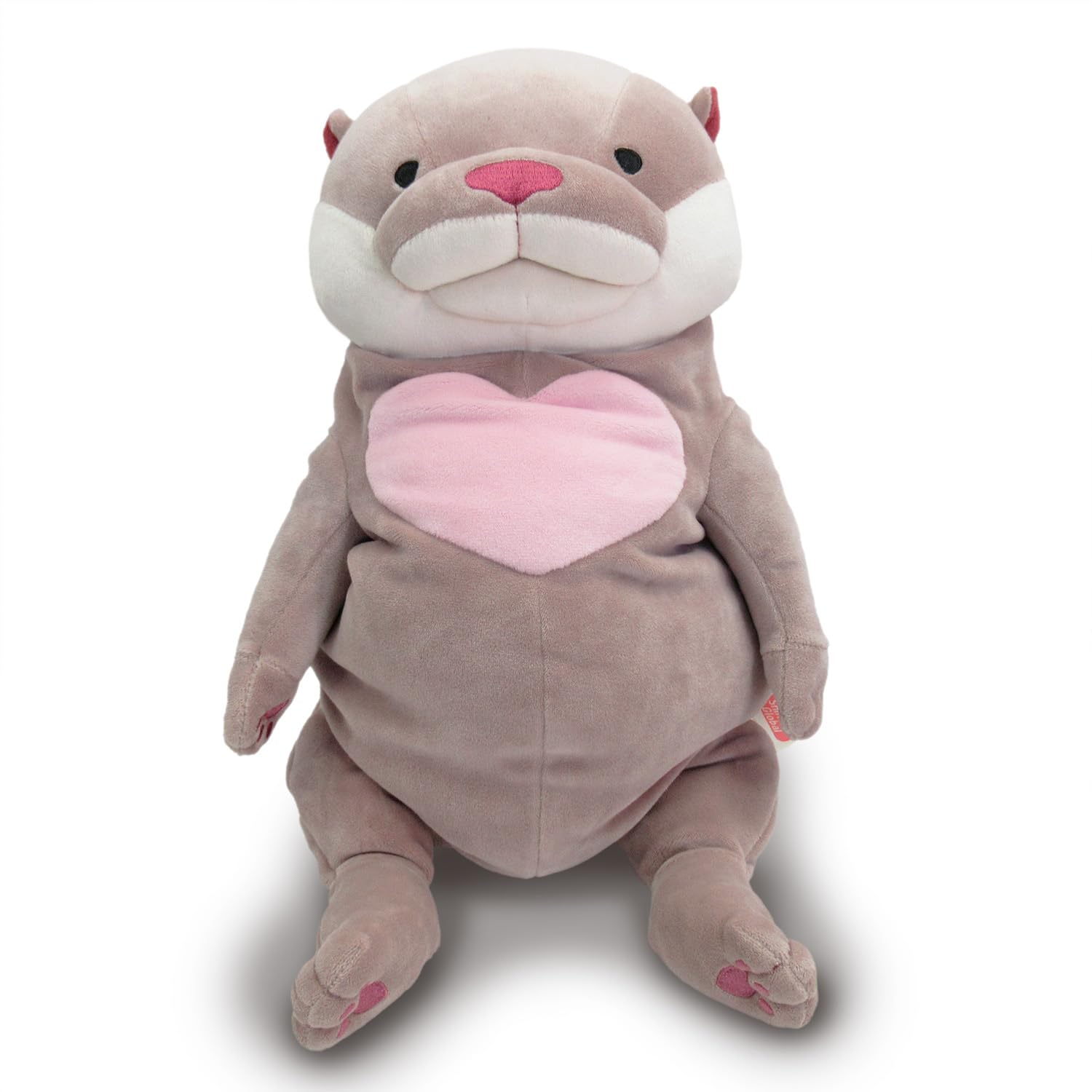 Shinada Global Серия Mochi Mochi Выдра Сердце Серый Размер L 22 x 22 x 30 см Мягкая игрушка Выдра Милый узор сердечки Милый MOKW-0400HG white hayatospeed