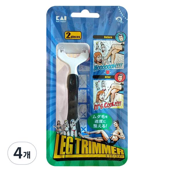 Триммер для ног Kai Men s Leg Trimmer, упаковка из 2 шт., 4 шт., корейское лезвие для бритвы gray Olive Young