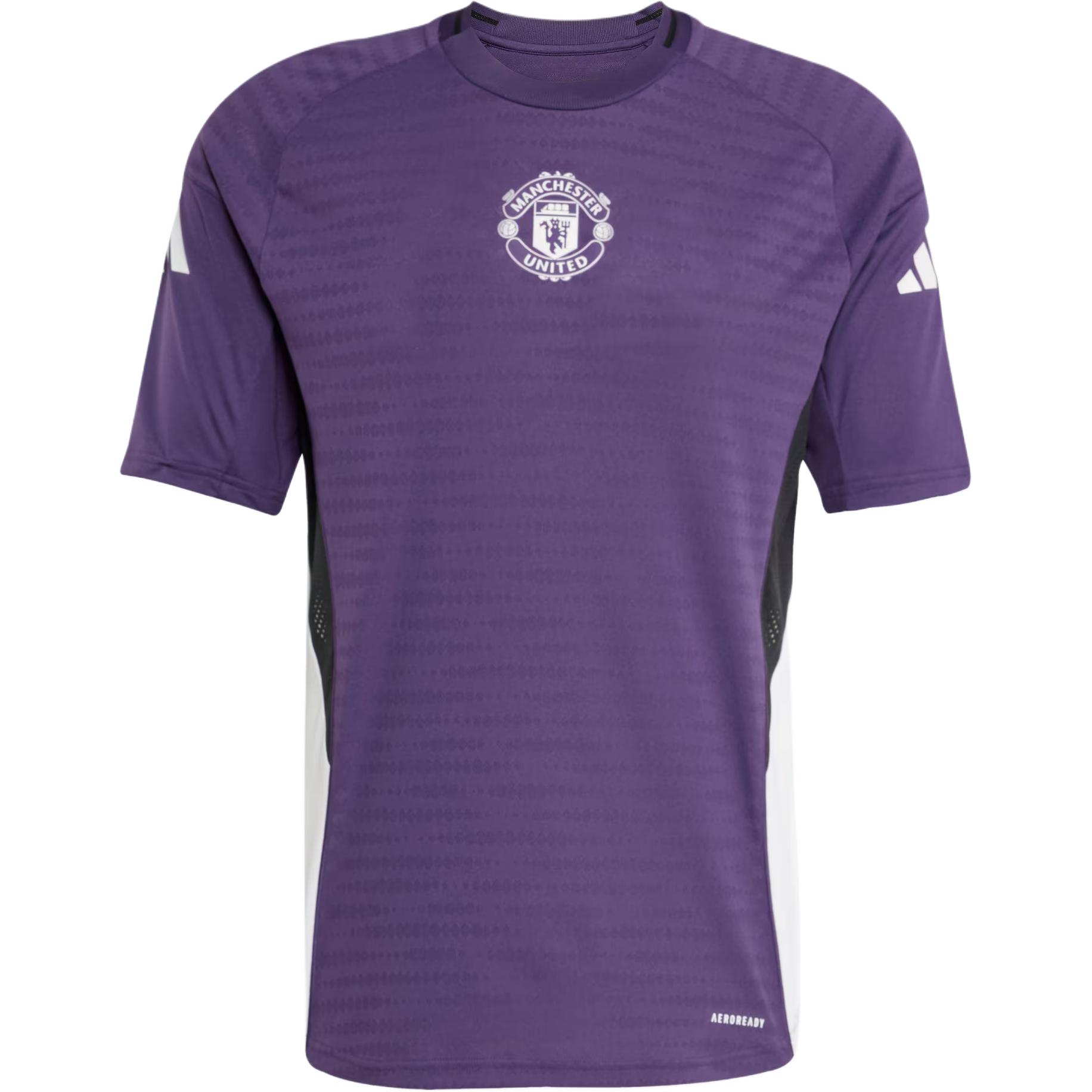Adidas Manchester United Tiro 25 Pro Player Edition Quick-Dry Training Short Sleeve Football Shirt Men tops JP3130 S blue
