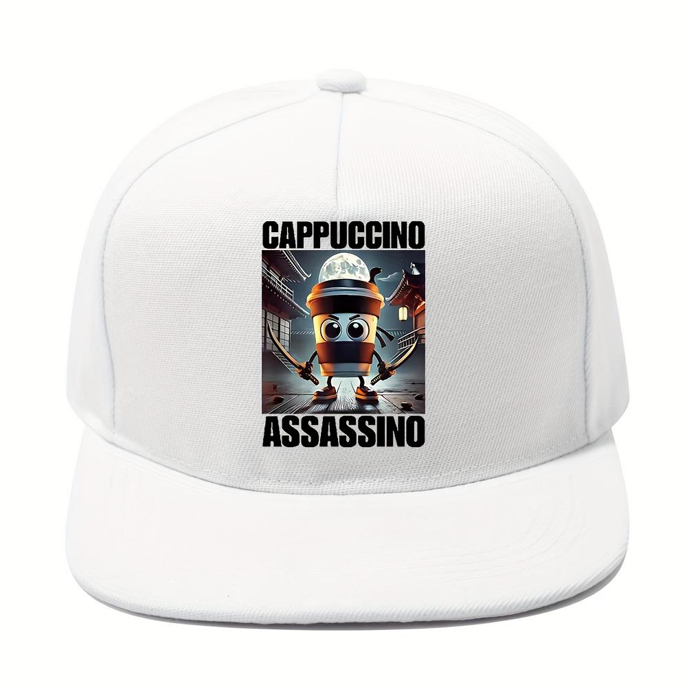 Кепка-бейсболка Cappuccino Assassino для любителей кофе, уличная мода, регулируемая, полиэстер, для взрослых One Size white XIXIGO Cap
