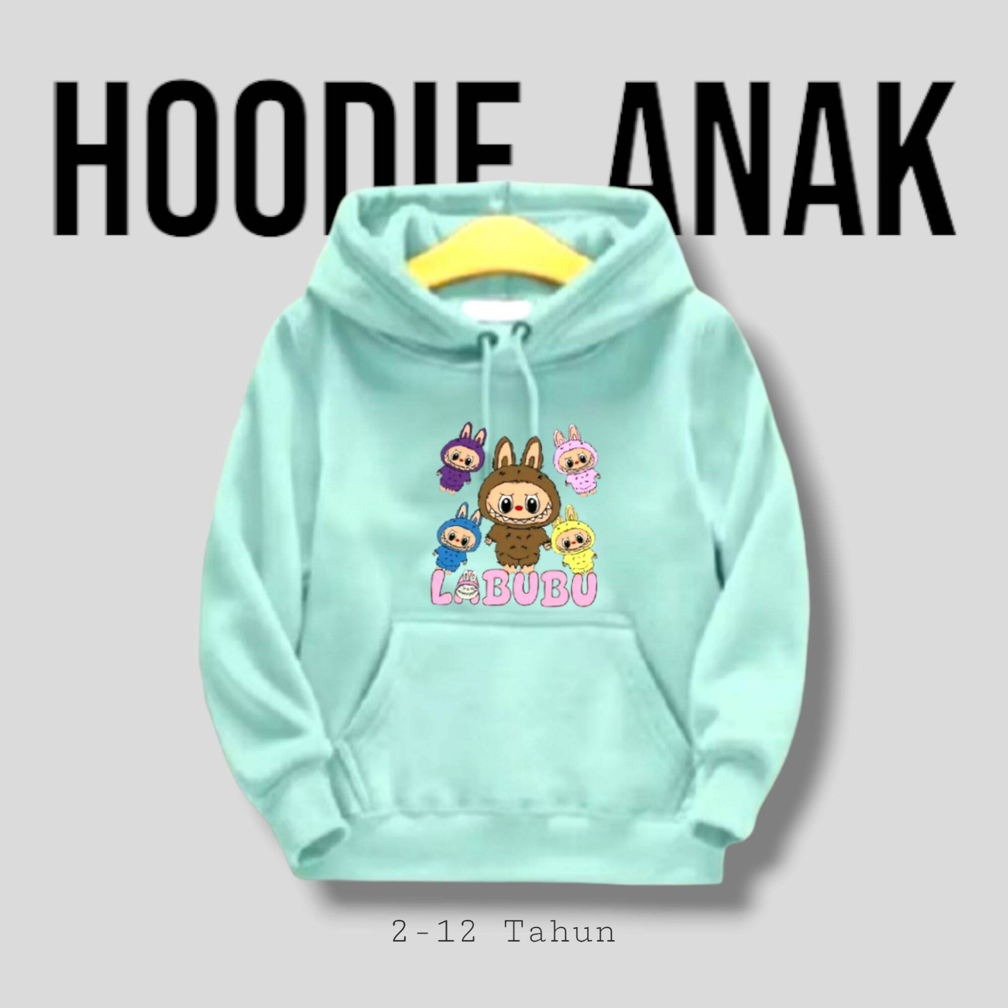 Детское худи Новое модное Labubu Kids Милое мультяшное повседневное худи 100-160см Мальчики Девочки 110 blue huiteng10