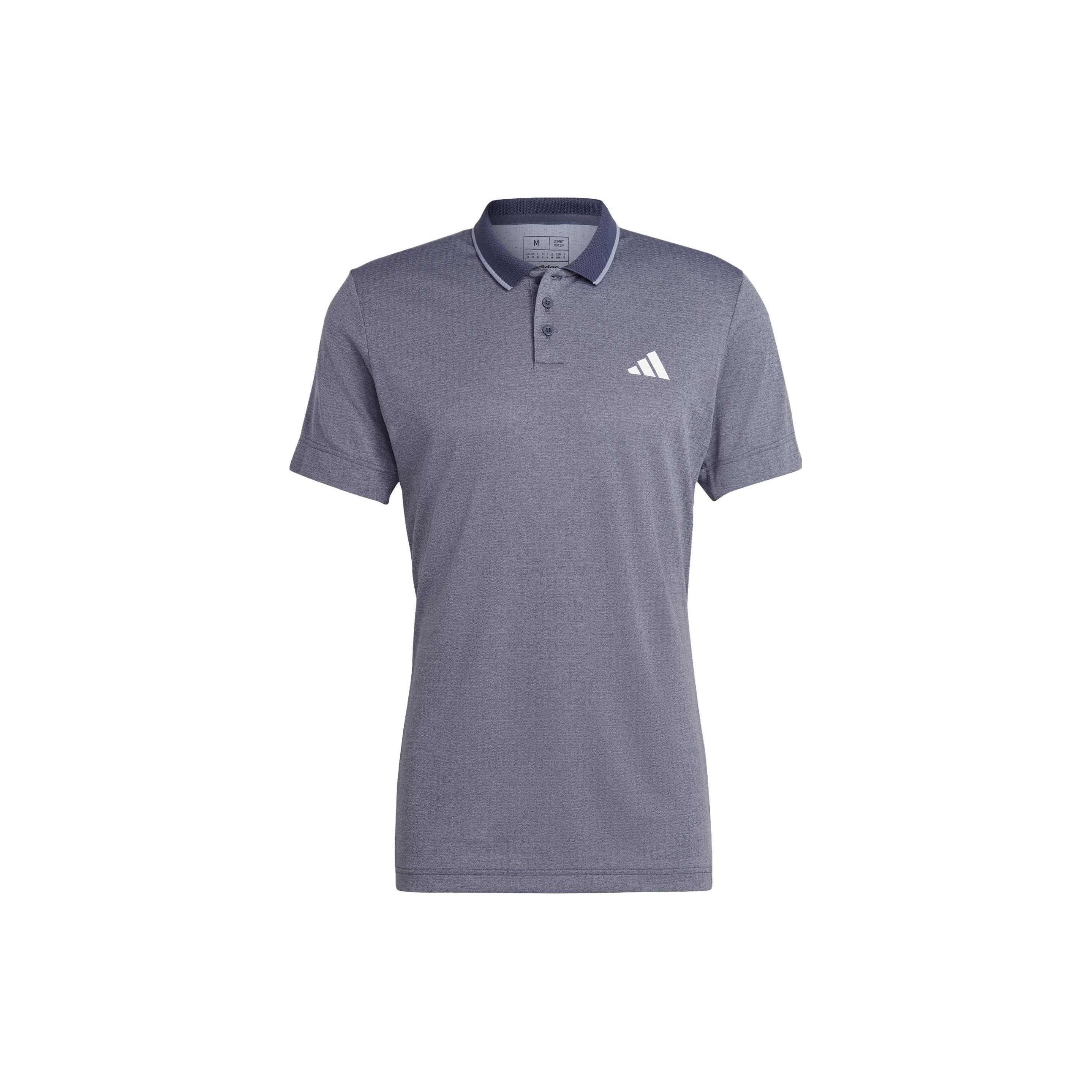 Adidas Logo Print Tennis Polo Shirt Men Tops Dark-Blue HS3315 L gray
