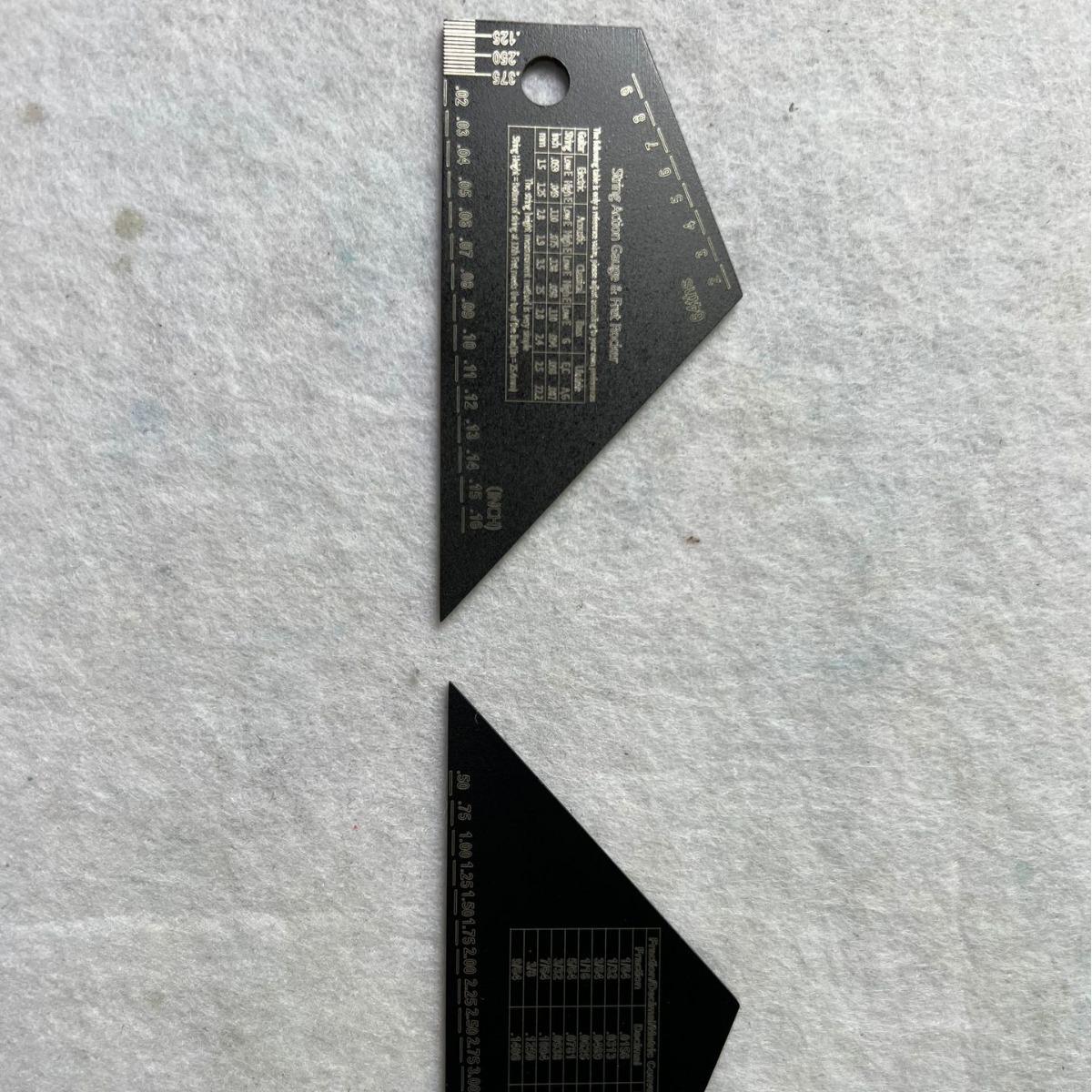 Нержавеющая сталь Гитара Бас Гриф Лады Выравнивание Линейка Black 1-Hole Triangle Ruler (New) чёрный Take One