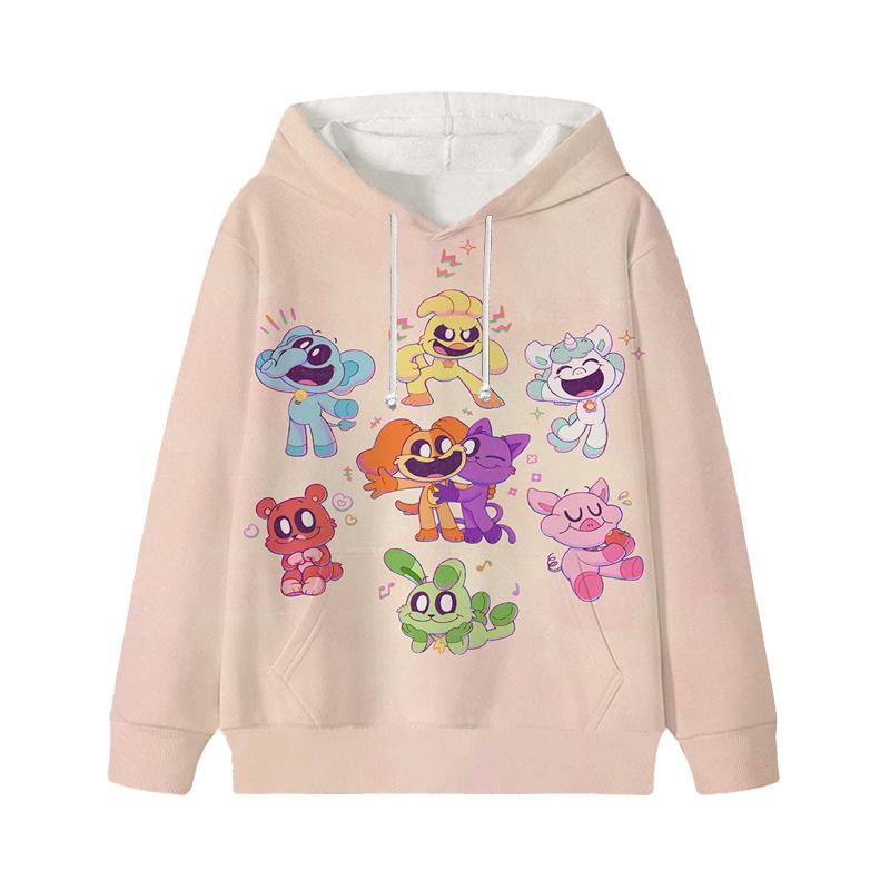 Детские толстовки Smiling Critters Catnap Dogday для мальчиков и девочек, мультяшные аниме-свитшоты, топы, детские повседневные пуловеры, верхняя одежда, Sudadera 100 белый Lynnette