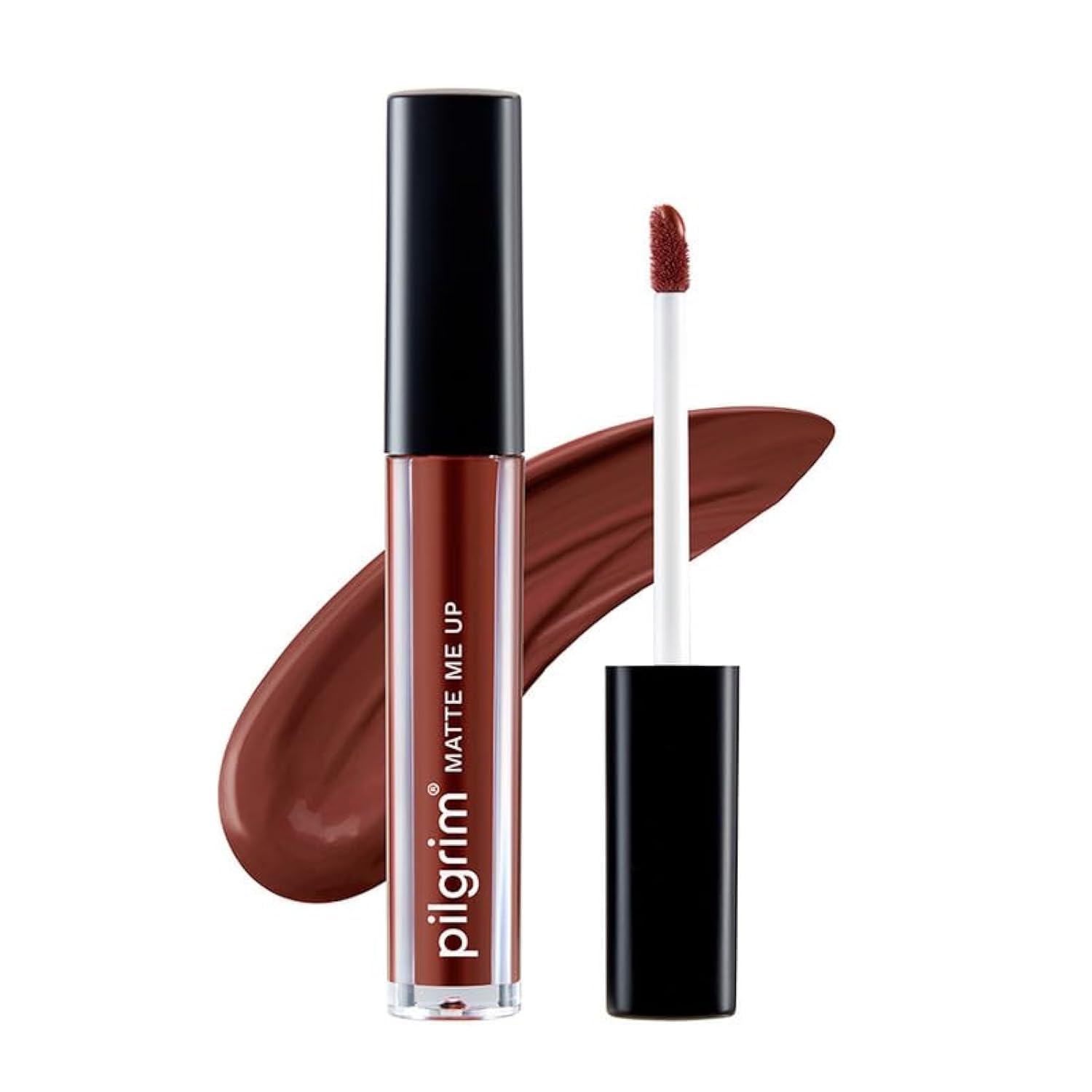 Pilgrim Liquid Matte Lipstick Bossy Brown 3g Pack of 1 | Long Lasting, Hydrating, Transferproof Lip Color for Women brown The Wish Health And Beauty