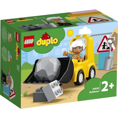 LEGO Duplo Бульдозер 10930, подарок из кубиков для малышей и детей ясельного возраста, идеально подходит для строительства города, для мальчиков и девочек от 2 лет. yellow Omi Japan Products