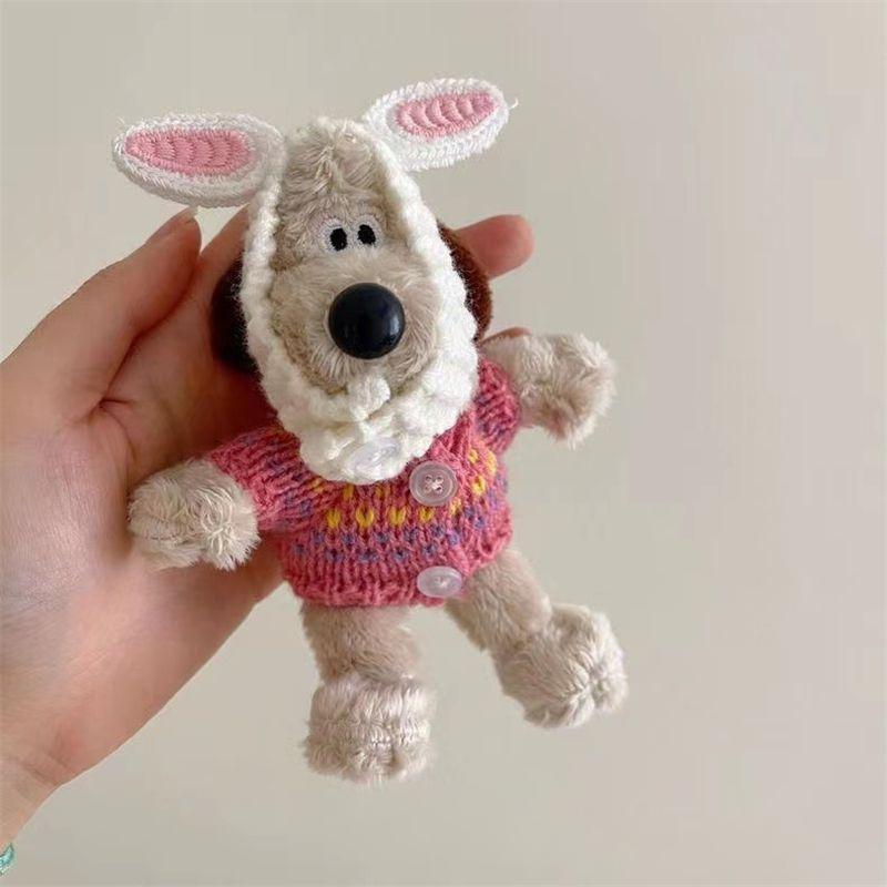 Милая подвеска Kawaii Gromit, плюшевая игрушка, кукла, брелок, украшение для автомобиля, парные украшения, милые игрушки для девочек, подарок на день рождения для девушки 12.5cm gray ChicClick