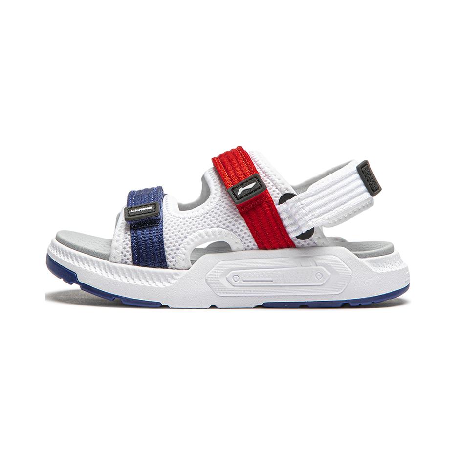 Li Ning Kids Удобные повседневные сандалии Детские сандалии Белые Красные Синие YKKU014-3 30 white Li-Ning
