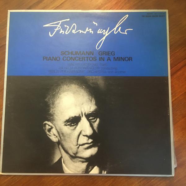 LP Record WALTER GIESEKING, BERLIN PHILHARMON - Schumann / Grieg: piano concertos OC7143BS BRUNO WALTER SO 1977 Japan Obi Classical Used blue RecordCityJP