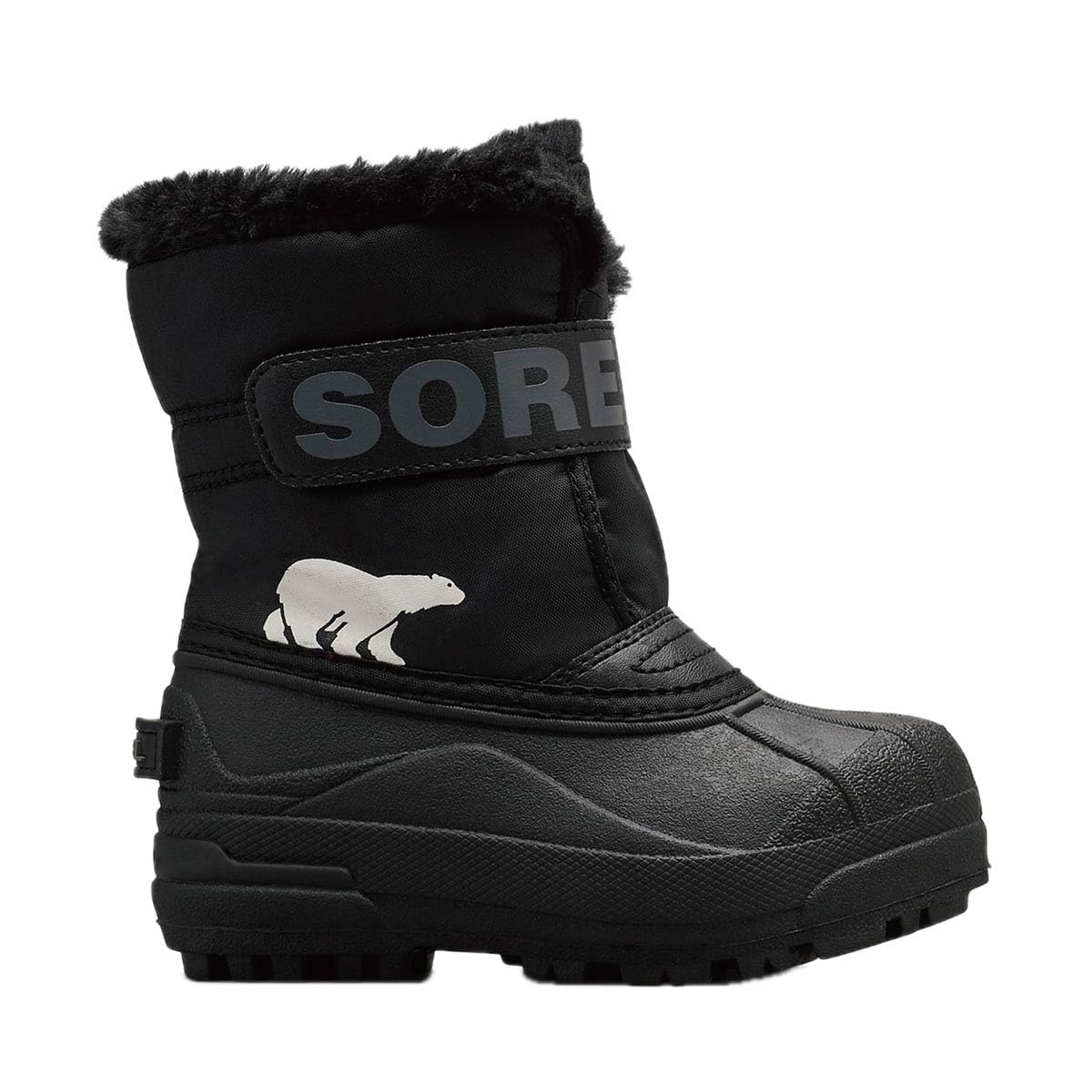 Детские сапоги Sorel Kids Snow Commander, размер 18.0 см, цвет угольный, черный, чёрный JapanSportX