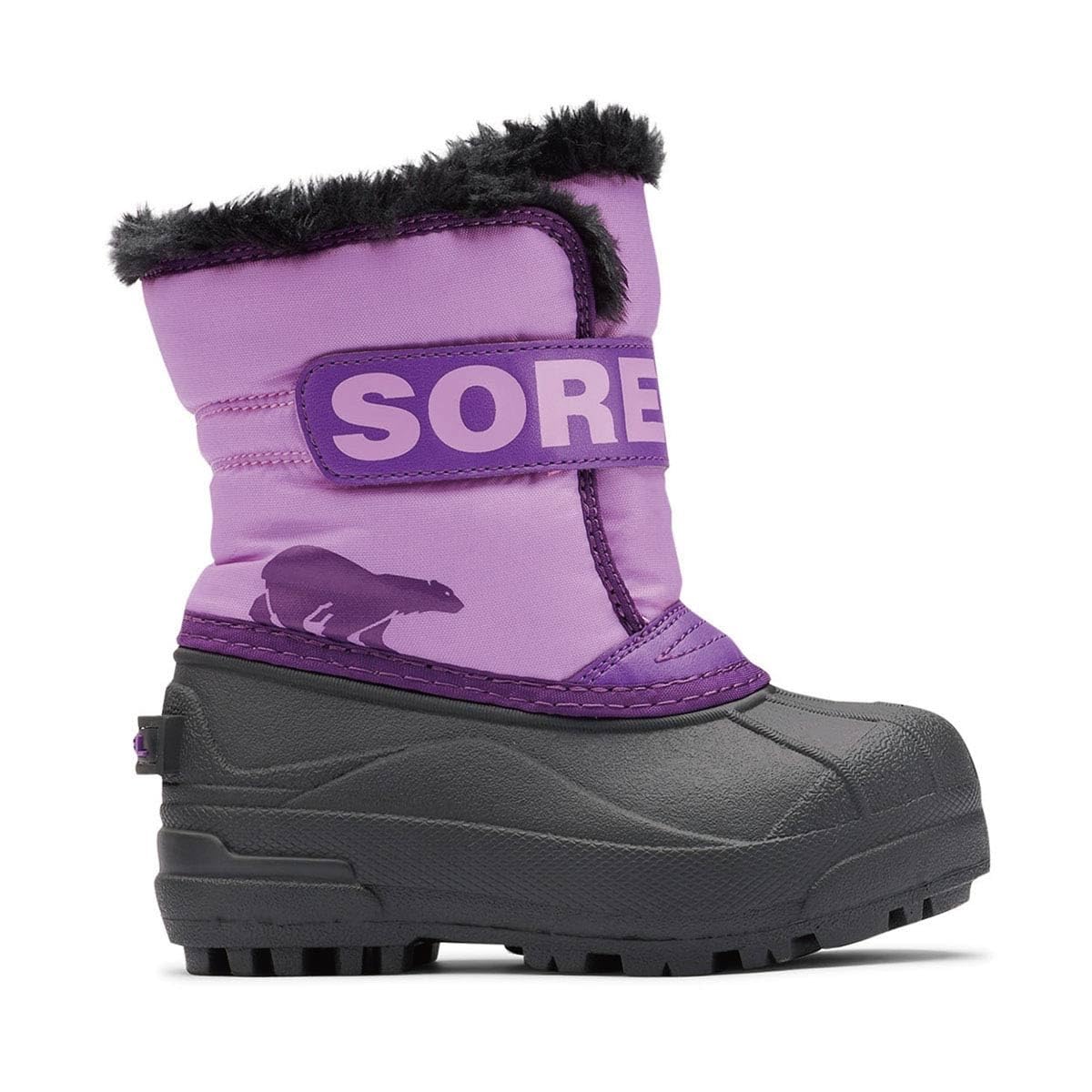 Детские зимние ботинки Sorel Snow Commander, размер 17,0 см, цвет Gumdrop, фиолетовый pink Sliema Japan Products