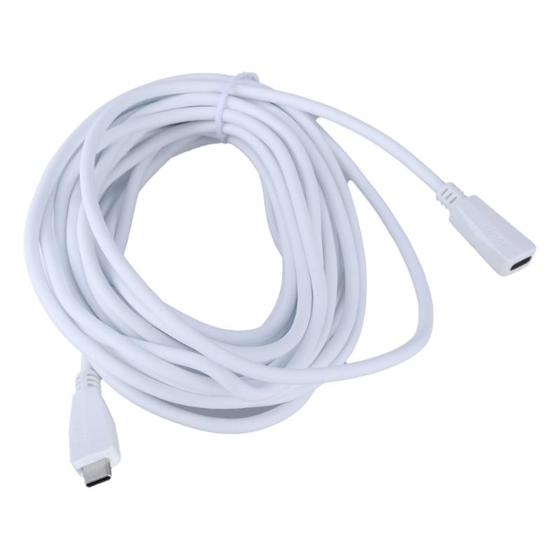 Кабель-удлинитель USB C (мама-папа) Жилы Зарядный кабель 480 Мбит/с Кабель для передачи данных для телефонов, планшетов, камеры наблюдения 1 gray Brioche
