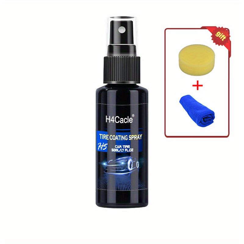 H4Cacle Car Tire Wax Tire Brightener Blackening Durable Tire Coating Agent Cleaning and Maintenance Anti-aging Retreading Polish 50ml black H4Cacle Global
