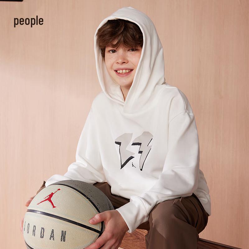 Худи с капюшоном из флиса для мальчиков Jordan AJ 130/64 (116-122cm) white