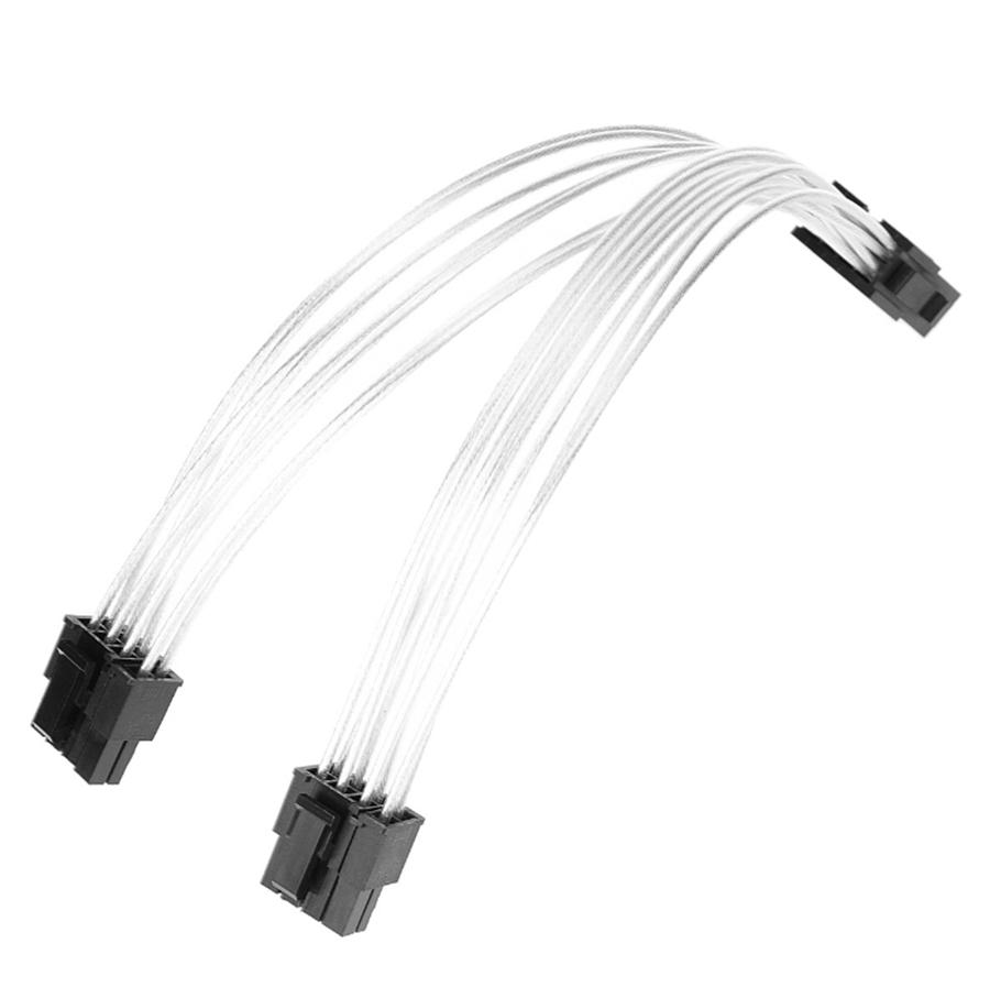 5 шт. 20 см PCIe 8-контактный гнездовой на двойной 6+2-контактный штекерный кабель-разветвитель питания для GPU white happybuySE