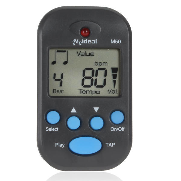 Meideal M50 Professional 1,2-дюймовый светодиодный дисплей Мини-гитара Музыкальный метроном и режимы постукивания + клипса gray Musical 3