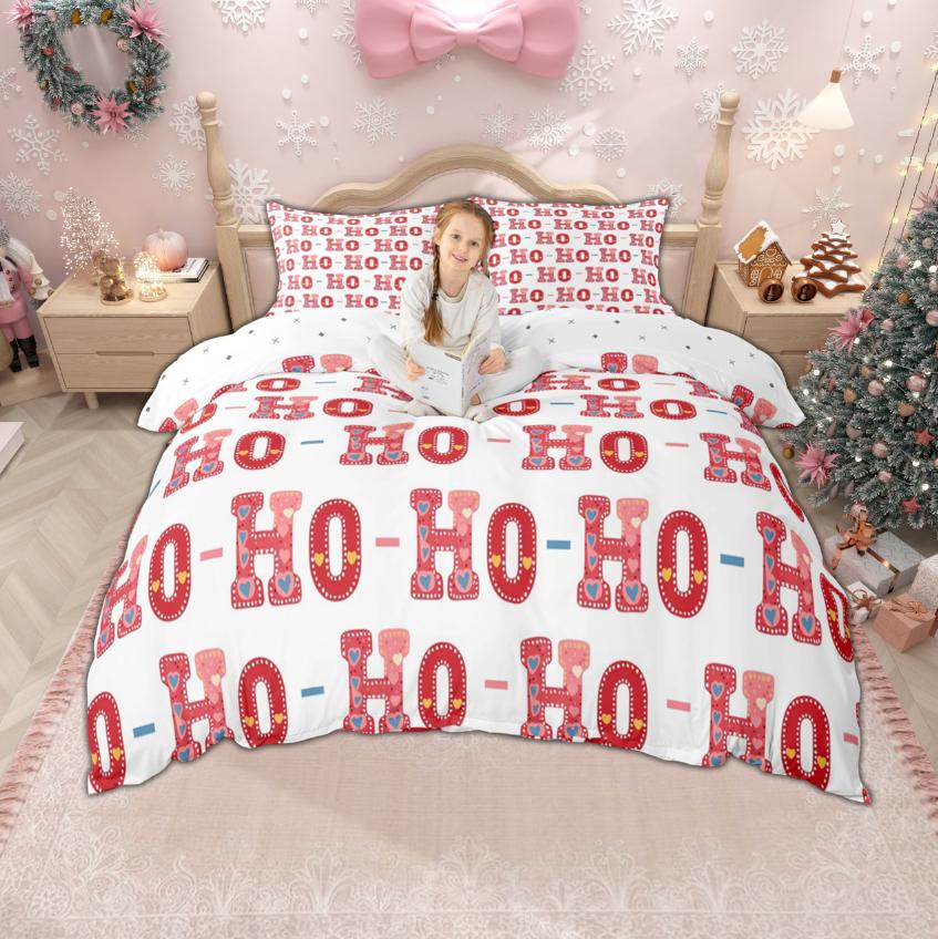 Homewish Merry Christmas Комплект пододеяльника для девочек и мальчиков 2 шт./3 шт., Постельное белье с имбирным пряником и рождественской елкой, Комплект чехла для одеяла «Щелкунчик» UK C 120x150cm 2pcs&set white Jewelry necklace 1