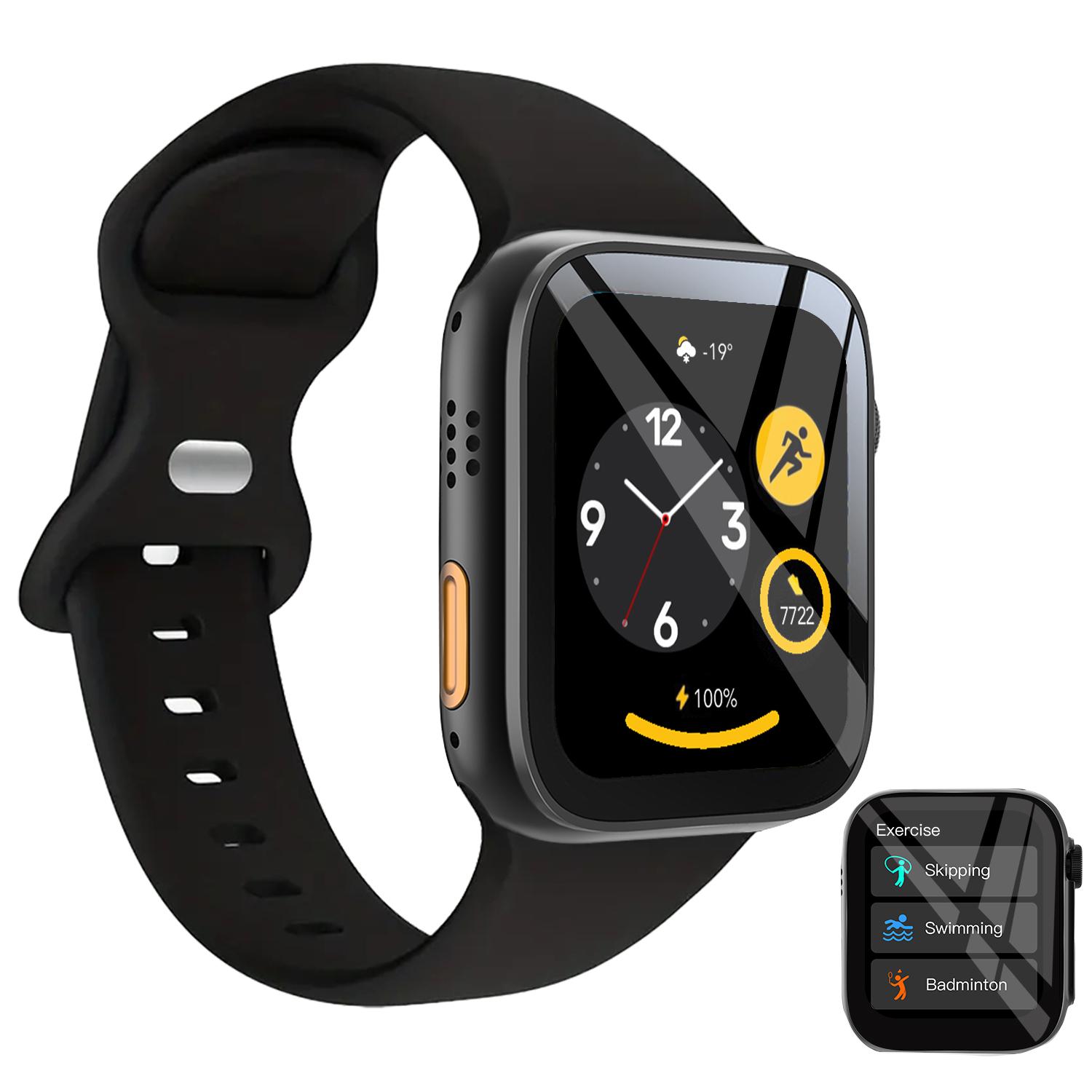 Bluetooth Call Smart Watch, спортивный режим, пульсометр, музыкальный проигрыватель, для Android IOS чёрный Uav parts center