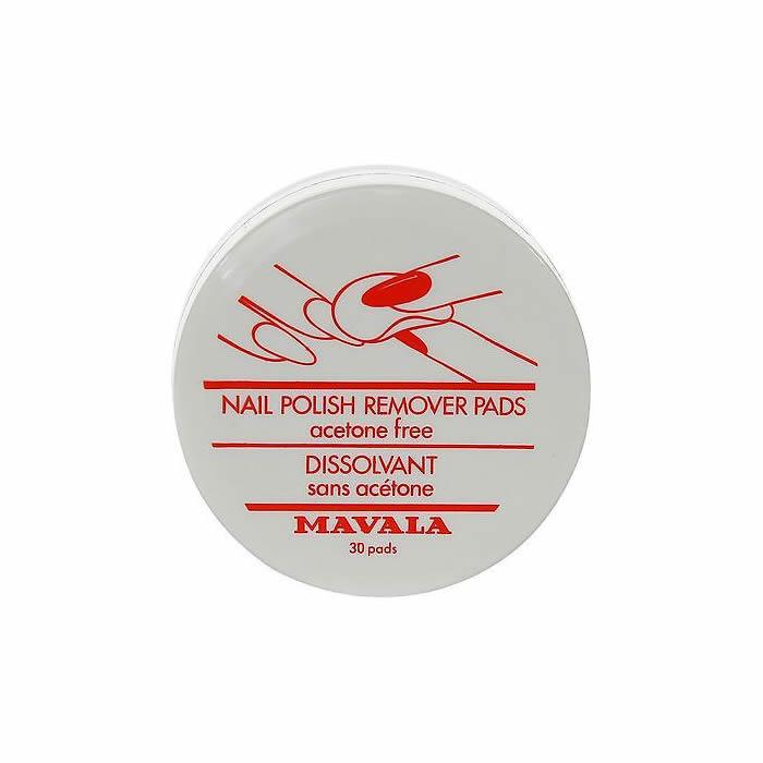 Mavala Nail Polish Remover Pads 30 Units white Cosmetara Charm Co.