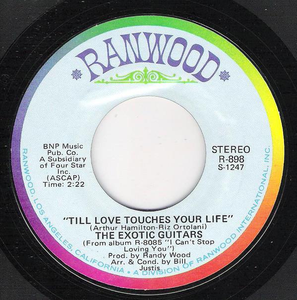 7-дюймовая пластинка EXOTIC GUITARS - Пока любовь не коснется твоей жизни R898 RANWOOD 1971 США Джаз Б/У white RecordCityJP