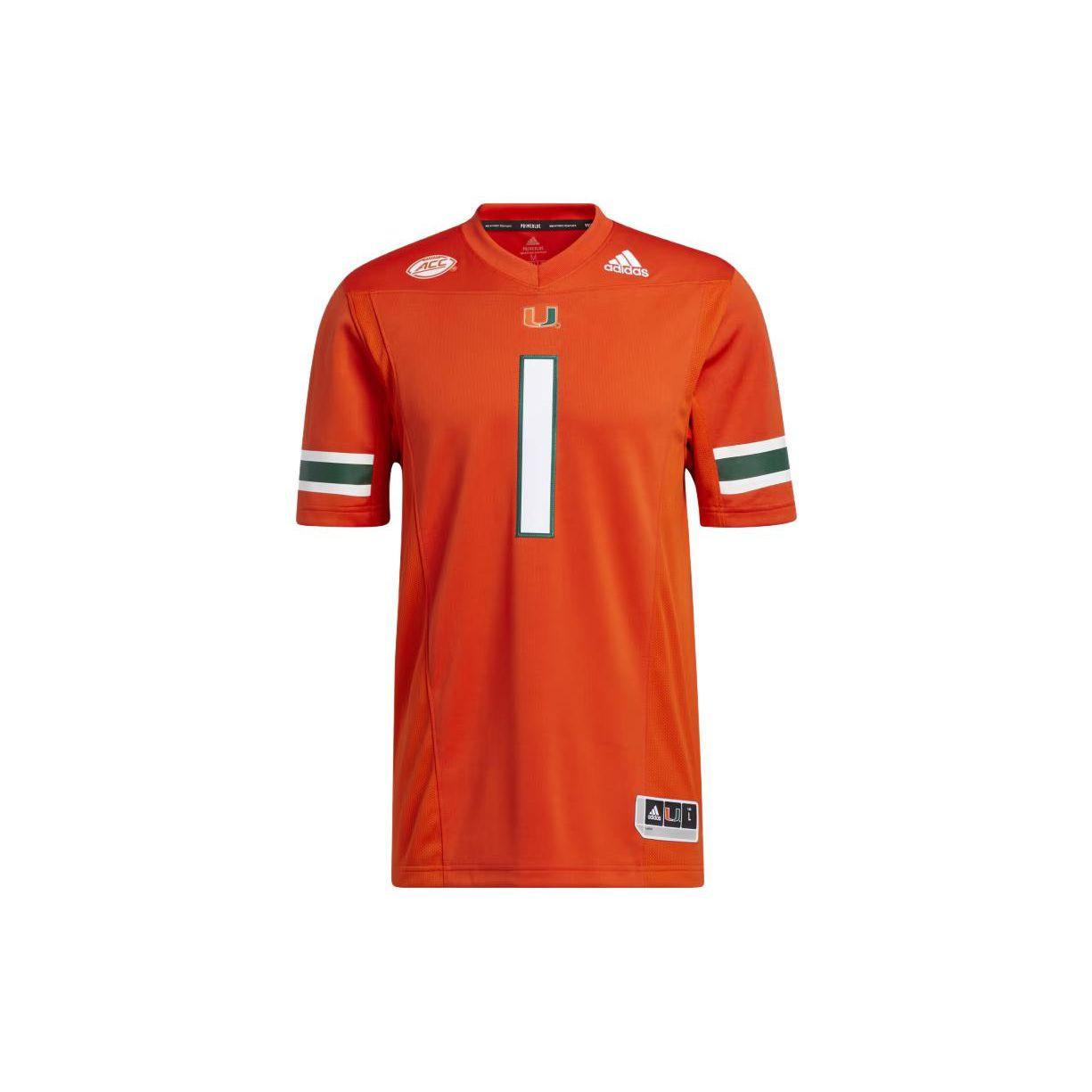 Adidas Hurricanes Home Jersey Digital Print V-Neck Short Sleeve Football Shirt Men jersey Orange HC9931 L red
