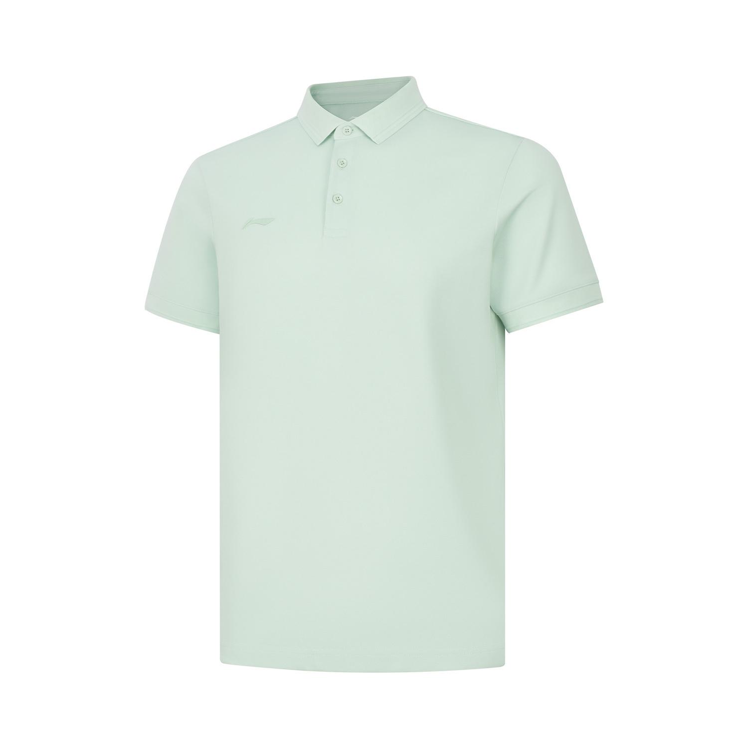 Li-Ning Solid Color Moisture-Wicking Quick-Dry Sports Polo Shirt Men tops Ice-Green APLU195-4 3XL white
