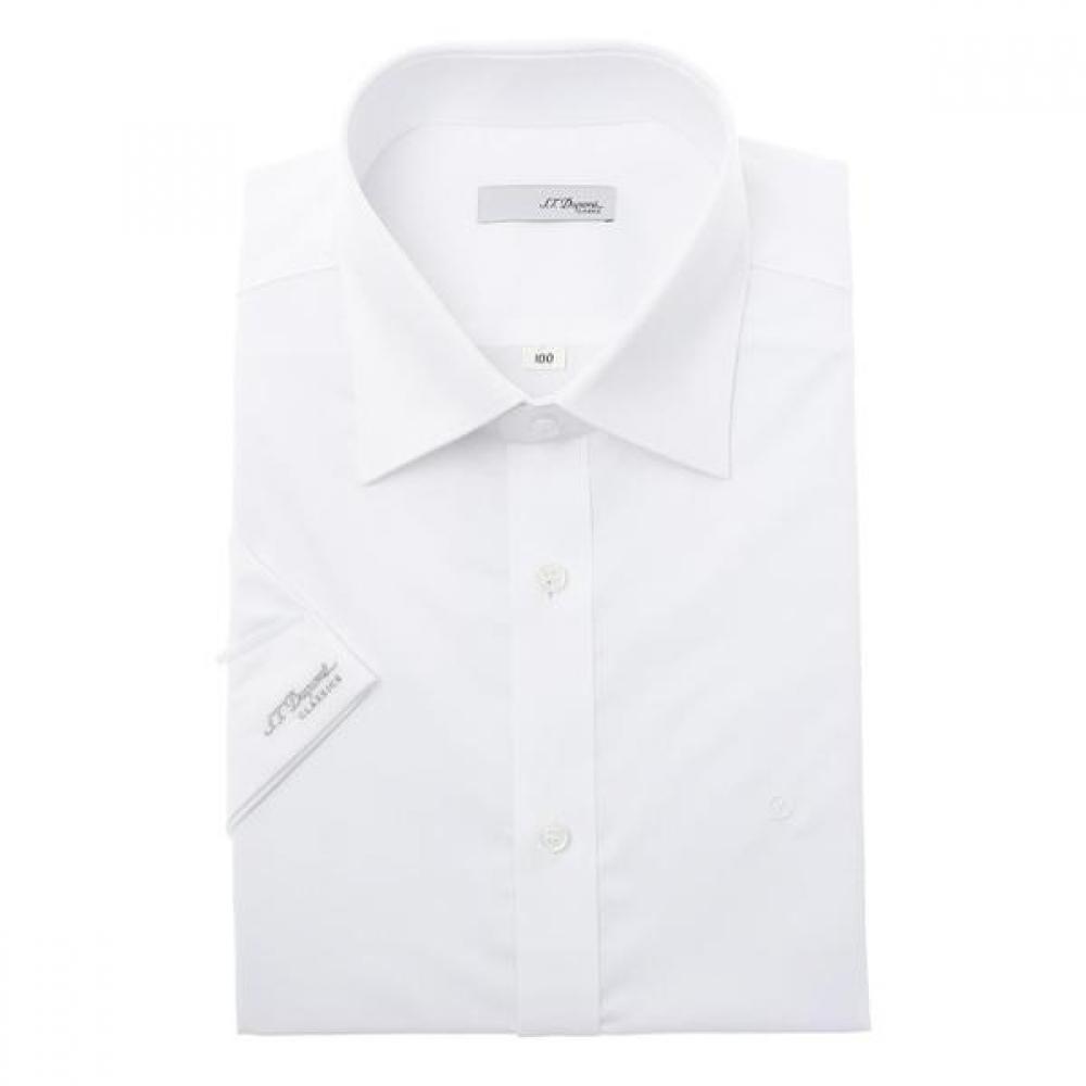 S.t. Dupont Short Sleeve Regular Fit Stretch Fabric Full Logo No Pocket White 95 white
