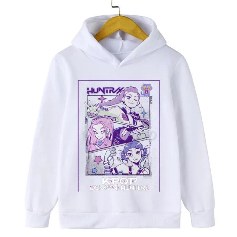 Fashion Demon Hunter Children s Hoodie Boys and Girls Casual High Quality Autumn and Winter Comfortable Hoodie 110 white huiteng1