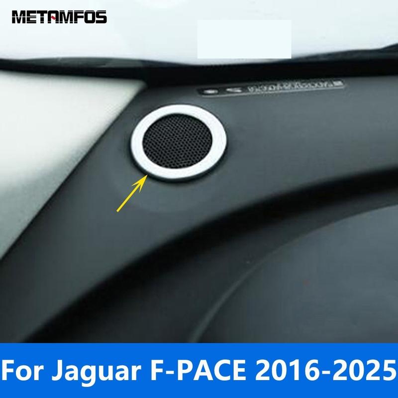 For Jaguar F-Pace 2016-2024 2025 Matte Front Dashboard Audio Speaker Loudspeaker Cover Trim Interior Accessories Car Styling black Iconicgfafa