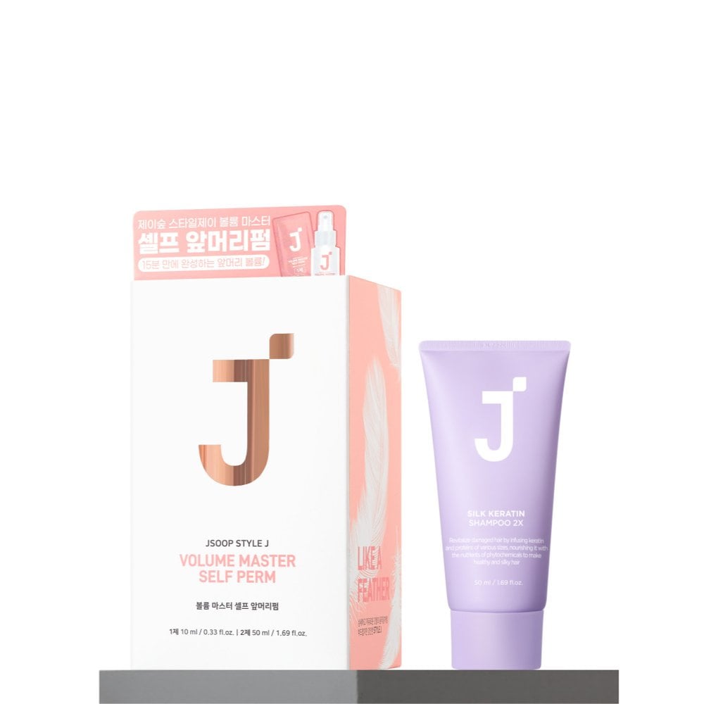 JSOOP Style J for Women Volume Master Self Forehead Perm (Silk Keratin Shampoo 2X 50ml Planning Composition) white