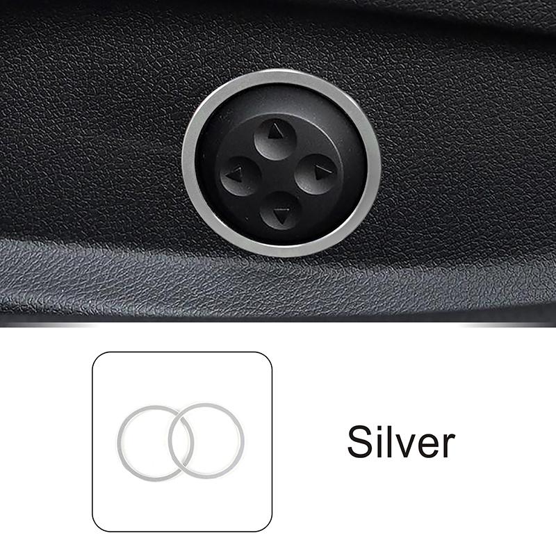 For Mercedes Benz C E GLC Class W213 W205 X253 2016-18 Car Seat Adjustment Button Ring Frame Trim Decals Aluminium Alloy Sticker серебряный gshshtory