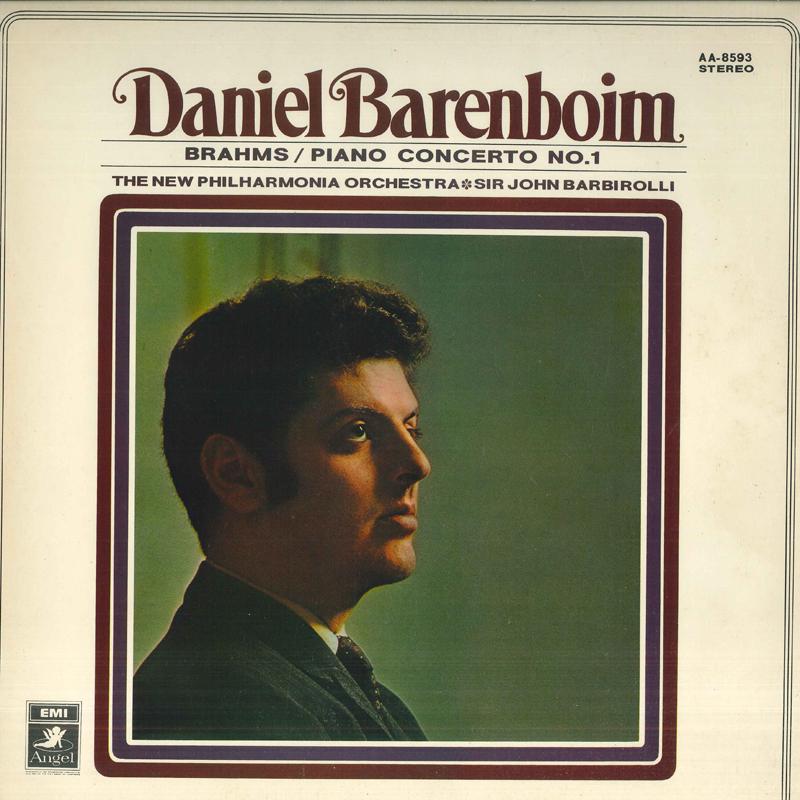 LP Record DANIEL BARENBOIM, SIR JOHN BARBIROL - Brahms: Piano Concerto No. 1 in D m AA8593PROMO EMI ANGEL Japan Classical Used black RecordCityJP