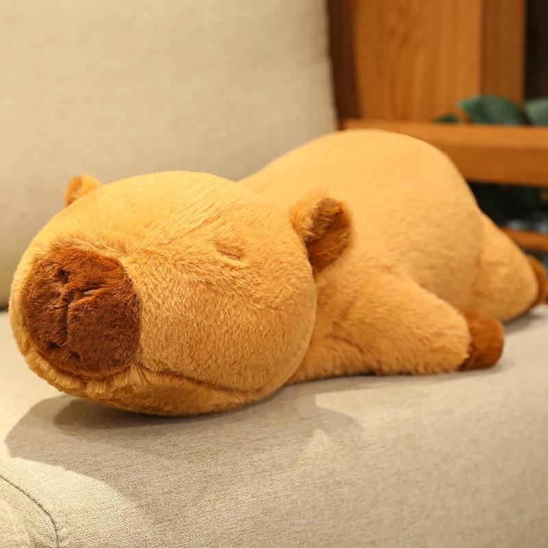 Cute Cute Capybara Throw Pillow Plush Toy Doll Capybara Doll Home Pillow Girl Doll 60cm（0.45kg） orange Prettiest Time