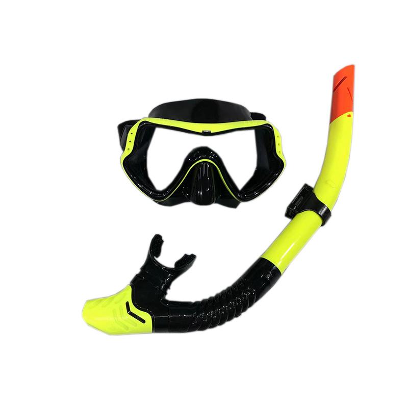 Water Mirror Semi Dry Breathing Tube Kit Snorkeling Diving Mask Scuba Snorkel Mask Anti-Fog Goggles Adult Swimming Equipment black sdcvd