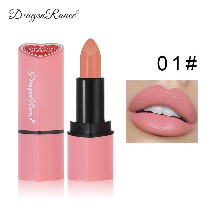 Милая помада в форме сердца Lady Velvet Mist Matte, водостойкая, стойкая, нюдовая, розовая помада, помада для губ в молодежном стиле, макияж для губ в женском стиле pink Perfect skin