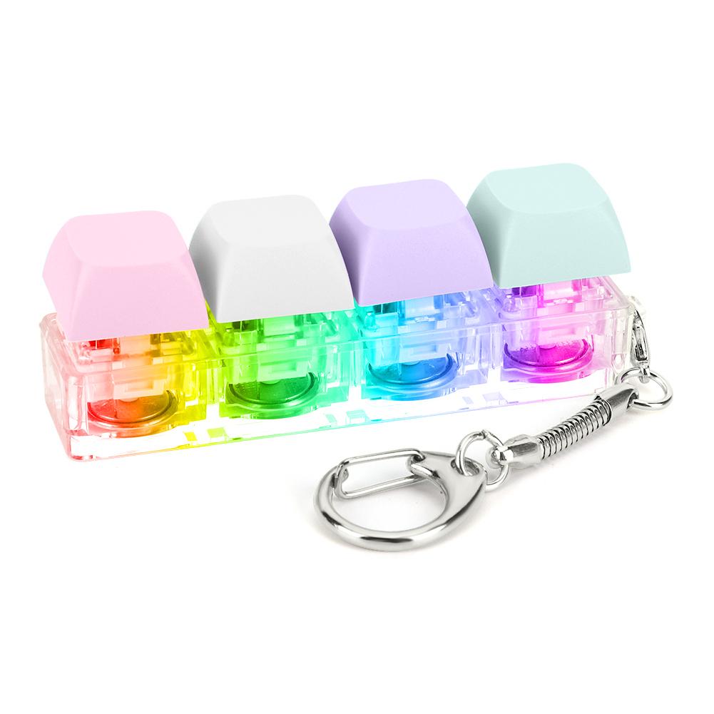 Игрушка-клавиатура для вечеринки, снятие стресса, сделай сам, Fidget Button Keycap, Fidget Keychain со светящейся клавиатурой, брелок-игрушка, клавиатура для пальцев white Luminaire Lighting Mall