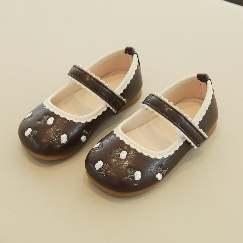 Новые туфли на мягкой подошве для маленьких девочек 21 коричневый Gtime Shoes