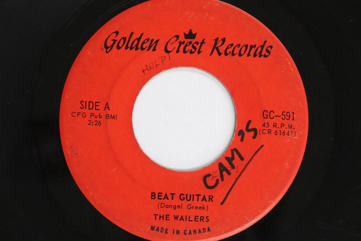 7-дюймовая пластинка WAILERS - Beat Guitar / Mau Mau GC591 GOLDEN CREST 1964 Канада Рок Б/У white RecordCityJP