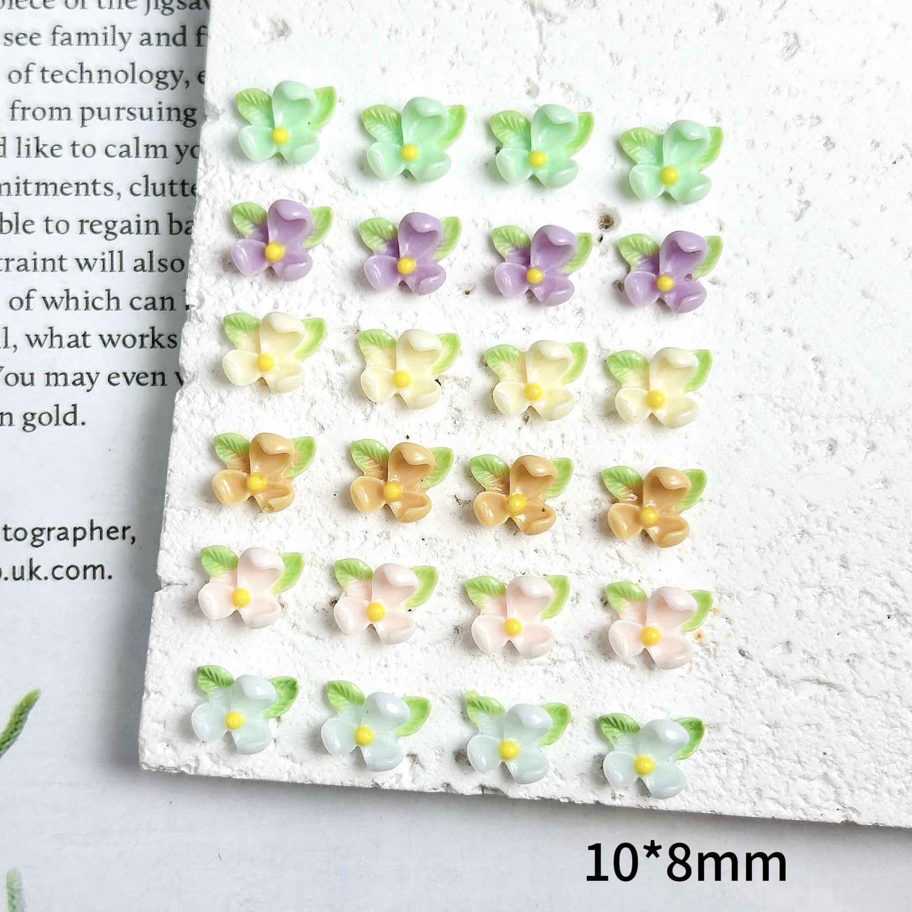 Colorful Gardenia~ New Cream Glue Resin Accessories Hair Accessories Hair Clips DIY Nail Art Accessories Phone Case Refrigerator Magnets Mixed Style beige Bellachic
