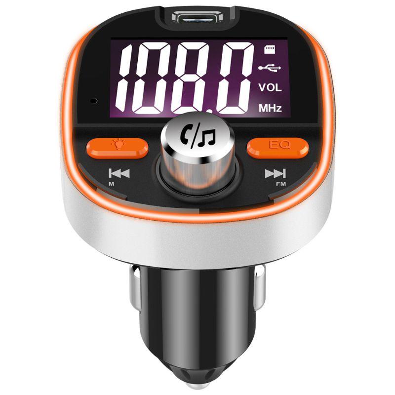 12 В-24 В автомобильный MP3-плеер с PD QC3.0 18 Вт быстрое зарядное устройство автомобильный радиоадаптер для сотового телефона планшета FM-передатчик светодиодная подсветка gray SCOYEE