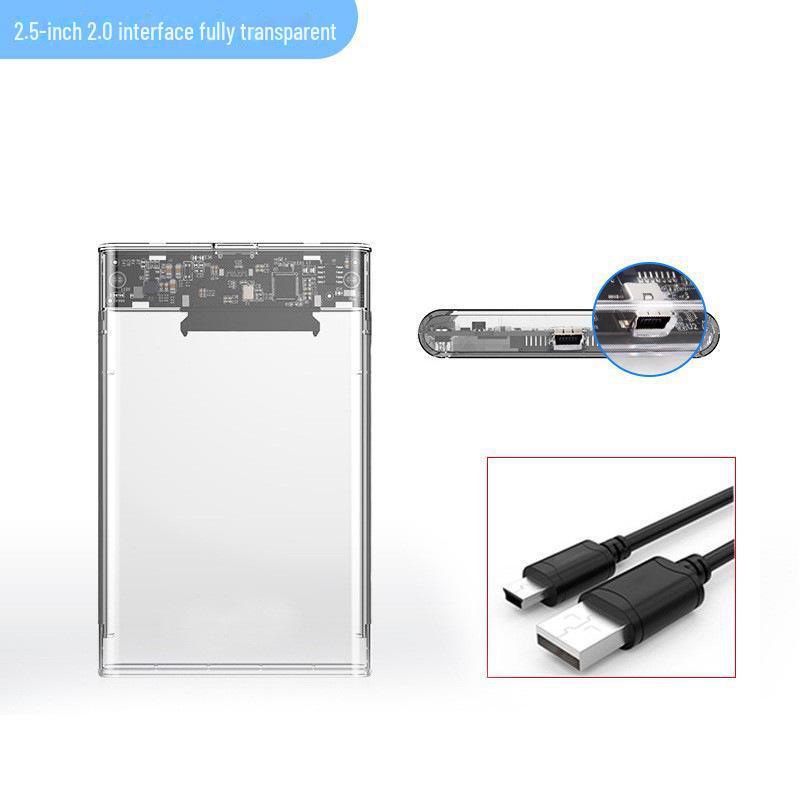 Корпус 2,5 дюйма для мобильного SSD и HDD, внешний считыватель SATA-жестких дисков gray ElectroCN