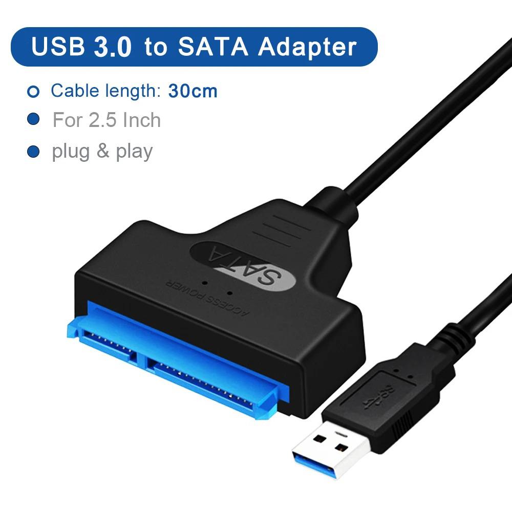 USB Rapid 2.0 к SATA 22-контактный кабель-конвертер адаптер драйвера жесткого диска для 2,5-дюймового жесткого диска/SSD black Holland Zho