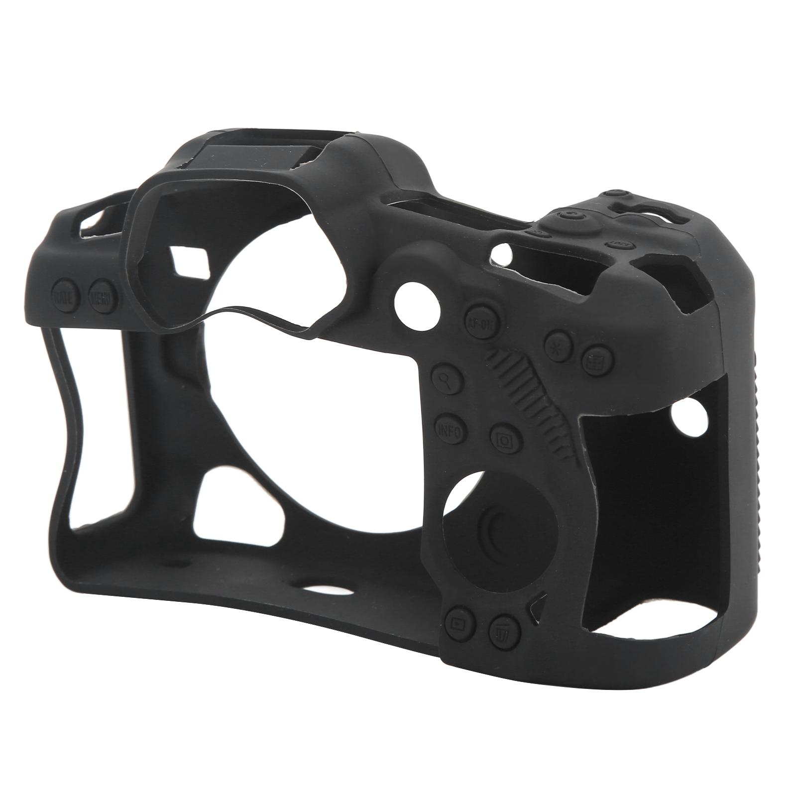 Digital Camera Silicone Case Silicone Protective Cover Housing Frame Shell for R5 Camera black Koogeelife