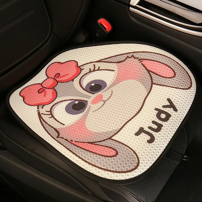 Universal Cute Cartoon Rabbit & Fox Car Seat Cushion for Couples Four Seasons Men And Women Comfortable Soft Seat Covers brown Enjoy your home life