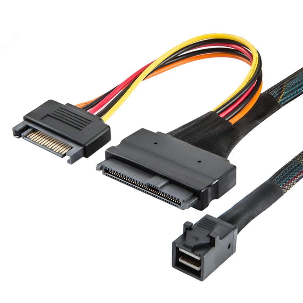 SFF-863968p Прямой + PWR к SFF-864336P мини-сас у. 2 Кабель для 2.5 nvme ssd gray feiyanautoparts