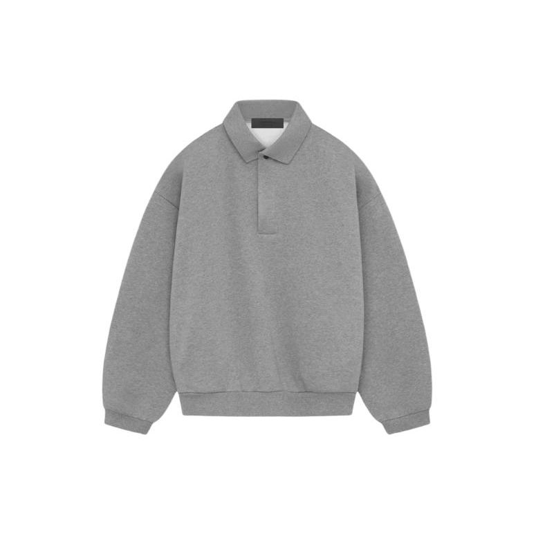 Поло с длинными рукавами Fear of God Essentials Темно-вересковые овсяные мужские топы Серые 192SP244393F M gray