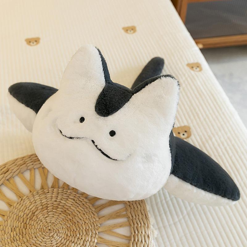 Новый стиль Ray Cat плюшевая кукла креативная смешная мультяшная Manta Ray подушка игрушка кукла подарок девочке на день рождения 75cm black Yiran Jewelry Ring