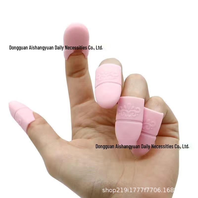Silicone Nail Polish Remover Covers - Anti-Prick Nail Art Tool for Gel Polish Removal Nail Polish Remover Set brown GlowEssence
