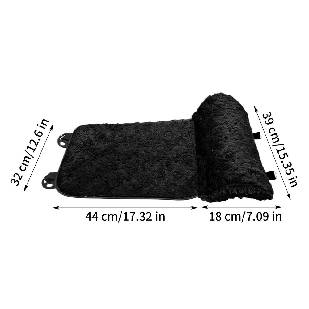 Car Seat Protector Mat Adjustable Foldable Non Slip Cushion Car Cushion Seat For Family Driving Automotive Indoor Outdoor Winter Polyester&Autumn And Winter чёрный COOKING-MALL